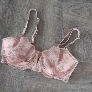 Victoria Secret rose gold lace bra